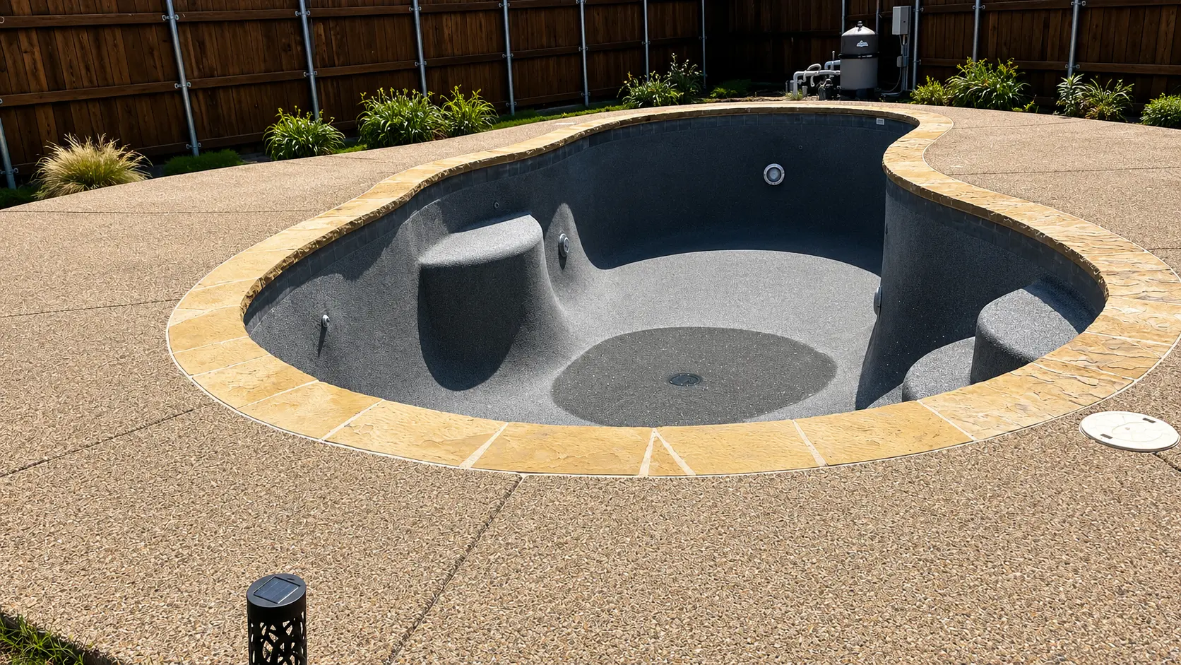 Fresh plaster resurfacing — pool project by JB Pool Pros in Dallas–Fort Worth, TX